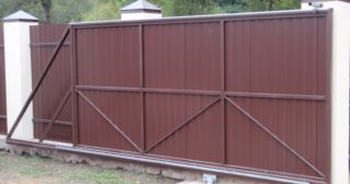 Купить откатные ворота из профнастила Кисловодск, цена от 1767 руб.
