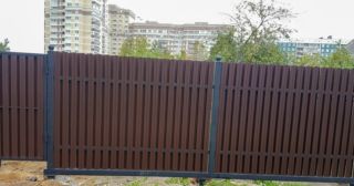 Купить распашные ворота из штакетника Кисловодск, цена от 2755 руб.