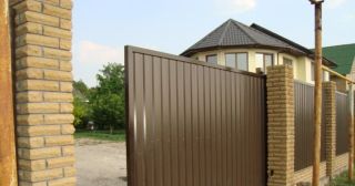 Купить откатные ворота из профнастила Кисловодск, цена от 1767 руб.